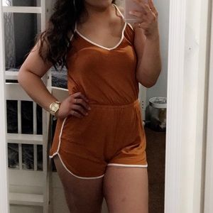 Burnt orange romper